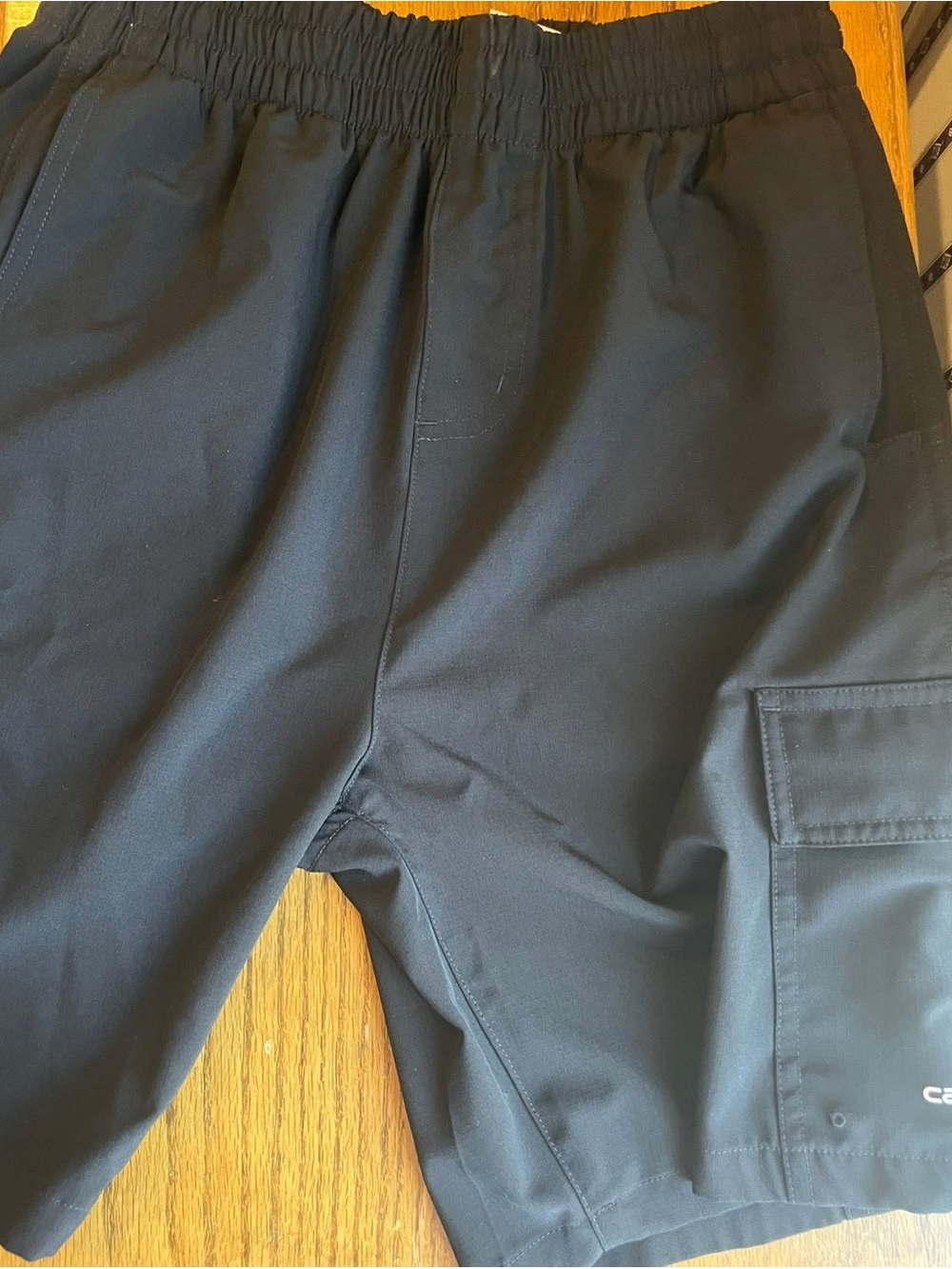 Men's Black Carhartt Shorts with Elastic Waist